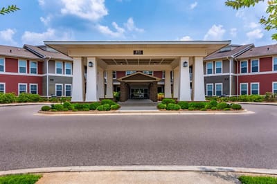Front entrance of The Lodge at Johns Rd