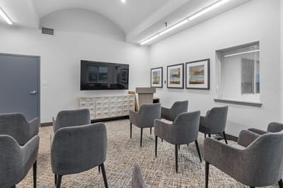 Interior view of a common area meeting room