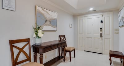 Welcoming lobby area with seating and decor