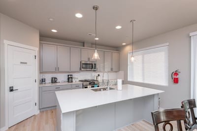 Modern kitchen interior with clean design