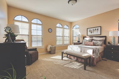 Bright and spacious resident room with natural light