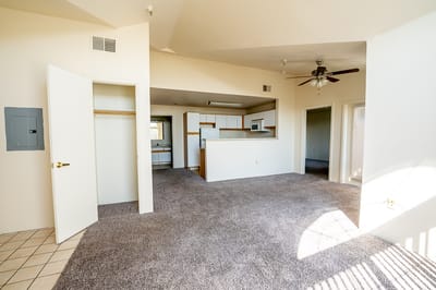 Spacious interior of a resident living area.