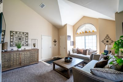Cozy common area with comfortable seating and decor