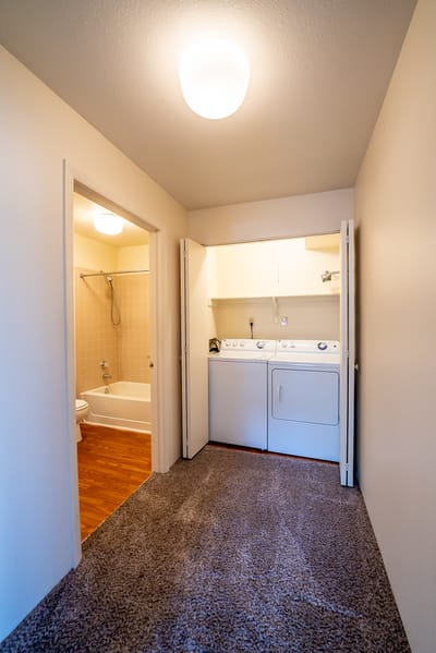 Laundry area in a resident's private room