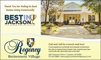 Exterior view of Regency Retirement Village building