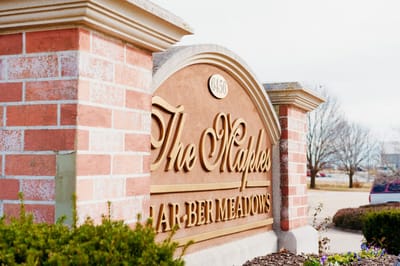 Sign for The Maples at Har-Ber Meadows