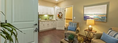 Interior view of a cozy private room