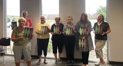 Residents participating in an arts and crafts activity