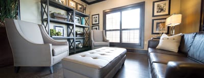 Cozy common area with comfortable seating and decor