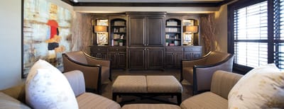 Cozy common area with comfortable seating and decor