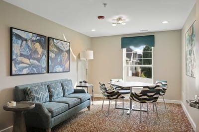 Bright common area with a cozy seating arrangement