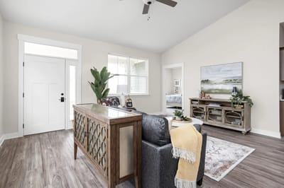 Bright and inviting living area in a senior facility