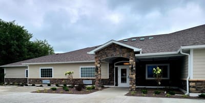 Exterior view of Hickory Estates Memory Care building