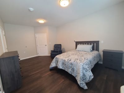 A private room in a memory care facility
