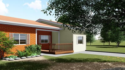Exterior view of a residential assisted living building
