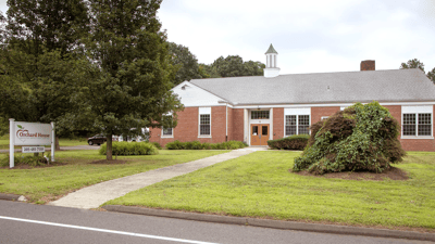 Exterior view of Orchard House assisted living facility