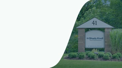 Exterior sign of Shady Knoll Center for Health and Rehabilitation