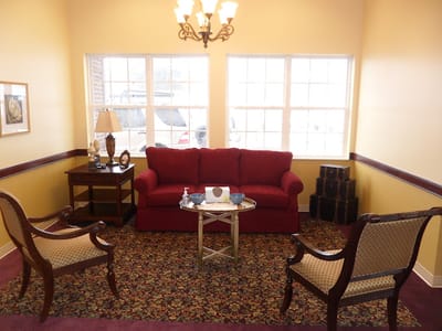 Cozy seating area in a common room
