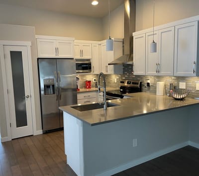 Modern kitchen in a senior living facility