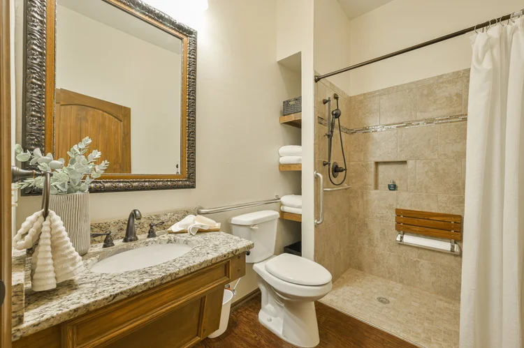 Well-designed bathroom with modern fixtures