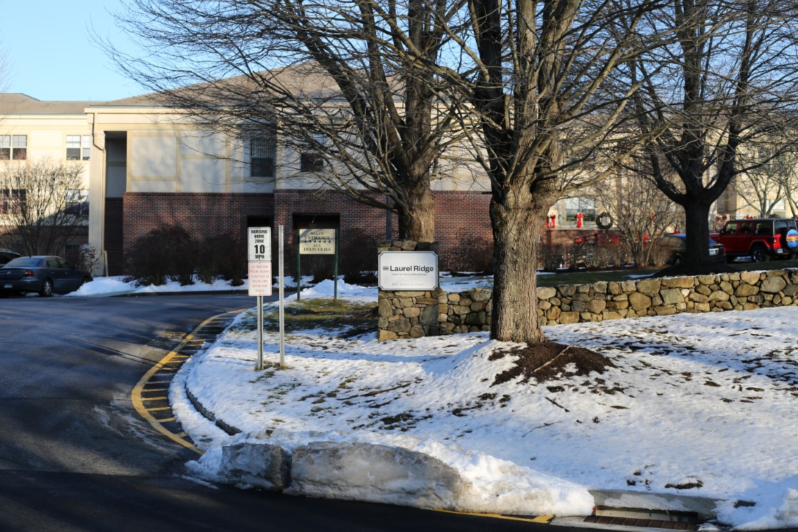 Exterior view of Laurel Ridge Health Care Center entrance