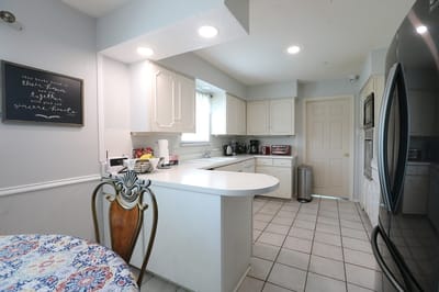 Bright interior kitchen with modern appliances