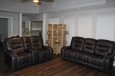 Comfortable seating area in a common room