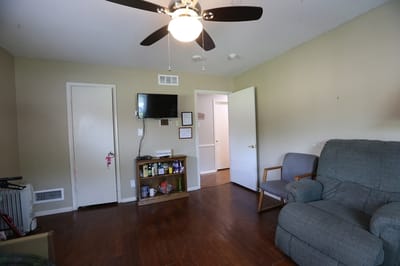 Interior view of a cozy room in a care facility