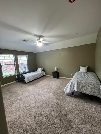 Interior view of a shared resident bedroom
