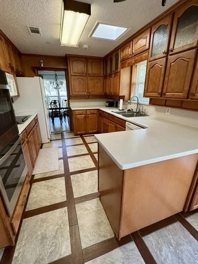 Modern kitchen in an assisted living facility