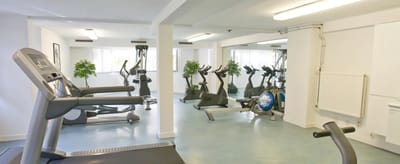 Well-equipped gym area with exercise machines