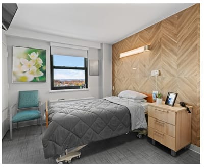A neatly arranged private room in the facility