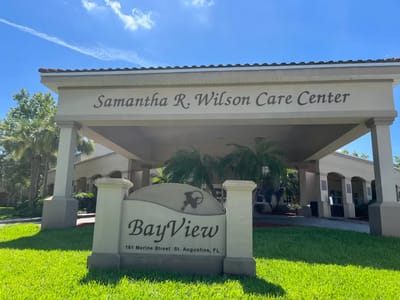 Exterior view of the BayView care center entrance