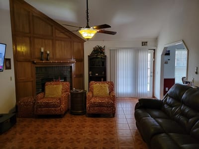 Cozy common area with seating and decor