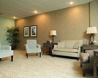 Cozy lounge area with comfortable seating