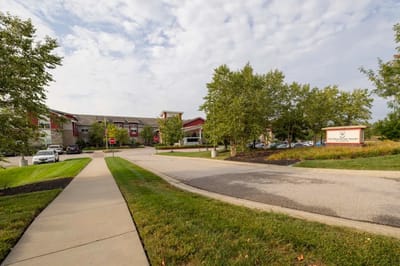 Exterior view of the Healthcare Resort building and entrance