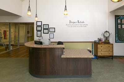 Reception area of Draper Rehabilitation and Care Center