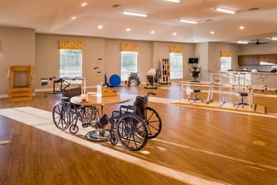 Interior view of a rehabilitation therapy room