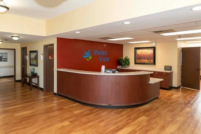 Interior view of a reception area in Parke View