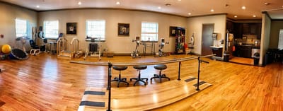 Interior view of a rehabilitation therapy room