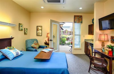 Cozy resident room with a view to outdoors