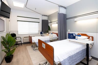 Clean and spacious resident room with two beds