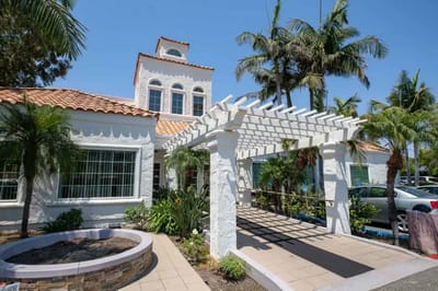 Exterior view of New Orange Hills with landscaped garden