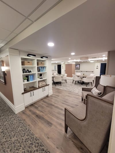 Welcoming common area with comfortable seating
