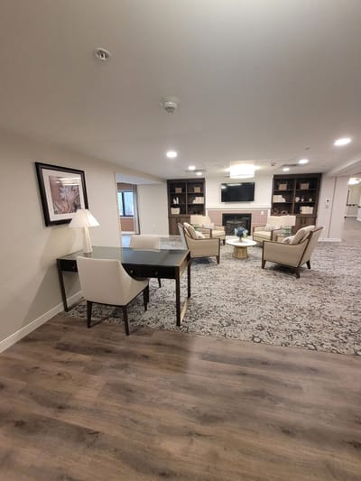 Common area with seating and decor