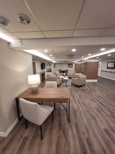 Interior common area with seating and decor