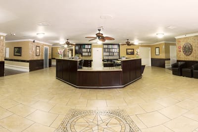 Interior lobby of La Paloma Healthcare Center