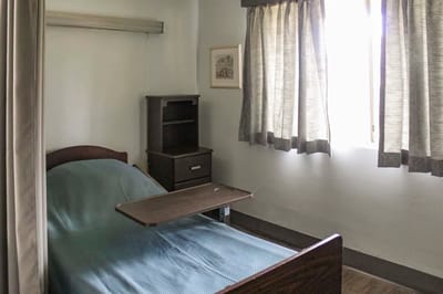 A private resident room in a nursing facility