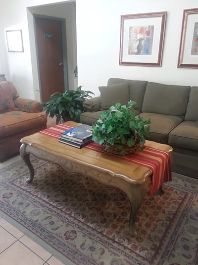 Cozy common area with seating and decor