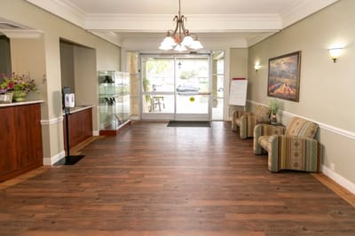 Interior view of a welcoming lobby area